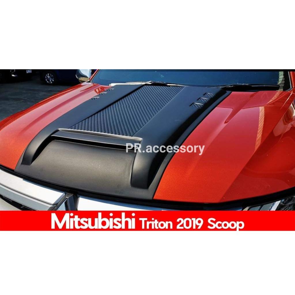 สคูปฝากระโปรงหน้ารถ Mitsubishi Triton ปี 2019 สีดำ