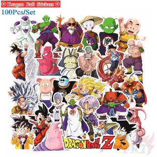 100 ชิ้น / ชุด Dragon Ball D Anime คละลายสําหรับติดตกแต่งกระเป๋าเดินทางแล็ปท็อปสเก็ตบอร์ดสติ๊กเกอร์