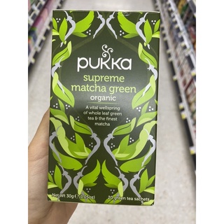 ชาเขียวใบ ชนิดซอง ตรา พุคคา 30 G. Matcha Green Tea ( Pukka Brand ) มัทฉะ กรีน ที