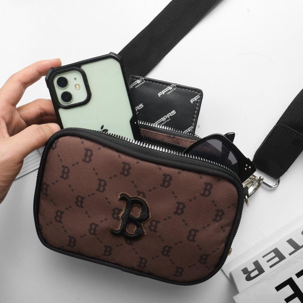 Mlb MONO NEW YORK x BOS TON CROSSBACK BAG.ผ้า POLYESTER คุณภาพสูง, กันน้ํา 3D EMBROIDERRED LOGO มาตรฐานแท้