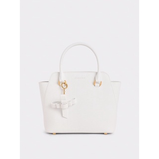 กระเป๋า charles&amp;keith Large Classic Handbag - White