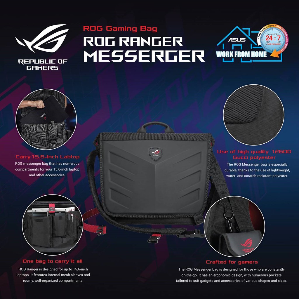 asus republic of gamers messenger bag