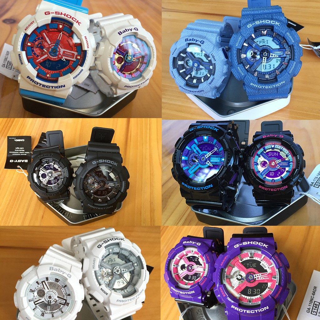 Casio แท้  %G-Shock นาฬิกาคู่ ，1,680 คู่ ，รับประกันจากCMG1ปีเต็ม
