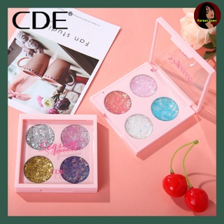 CDE 4-color sequin eyeshadow cream เจลกากเพชรทาตา กลิตเตอร์วิ้งดาว 4 สี Glitter Eye Makeup eyeshadow