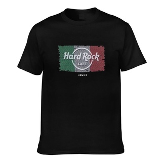 [100% Cotton] ใหม่ เสื้อยืดลําลอง ผ้าฝ้าย 100% แขนสั้น คอกลม พิมพ์ลาย Rock Cafe Venice ทรงหลวม แฟชั่นสําหรับผู้ชาย และผู