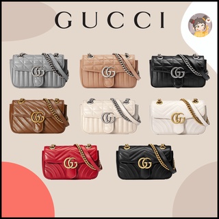 Gucci new GG Marmont mini shoulder bag Shoulder Bags Chain bag 100% authentic