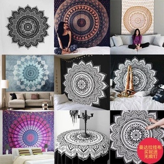 ❤❤ปูผนังพื้นหลัง อินเดีย Mandala Collection Wall ผ้า Tapestry Tapestry พื้นหลังกำแพงโยคะผ้าห่ม 148*200 ซม. มีให้เลือกแนว