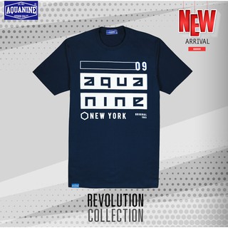 เสื้อยืด AQUANINE-REVOLUTION NAVY เสื้อยืดสีกรม ลิขสิทธิ์แท้