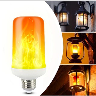 หลอดเปลวไฟE27 LED FLAME BULB หลอดบัฟ LEDแสงไฟเสมือนจริง