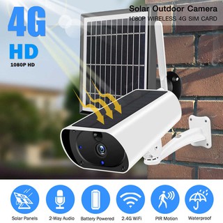 4G LTE Outdoor Solar Power Camera 1080P HD Wireless 4G SIM  กล้อง Ip Outdoor โซลาร์เซลล์ กันน้ำ ใส่ซิมการ์ด ดูผ่านมือถือ