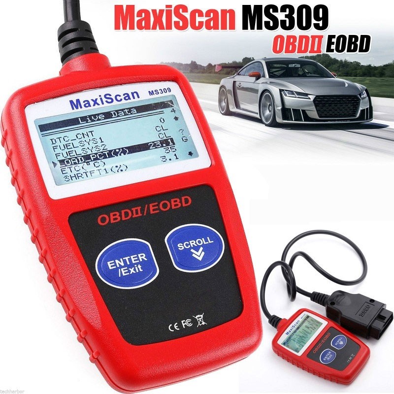 Maxiscan MS309 CAN BUS OBD2 เครื่องอ่านโค้ดรถยนต์ EOBD OBD II พร้อมหลายภาษา ms 309 เครื่องมือ