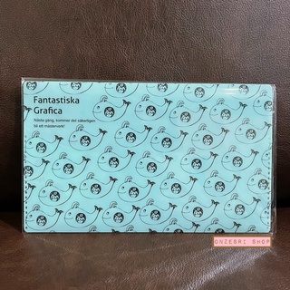 แฟ้ม Lisa Larson Ticket Holder จากญี่ปุ่น แบบ Whale (ปลาวาฬสีฟ้า) ขนาด 22 x 13.3 ซม. (ตอนพับครึ่ง)