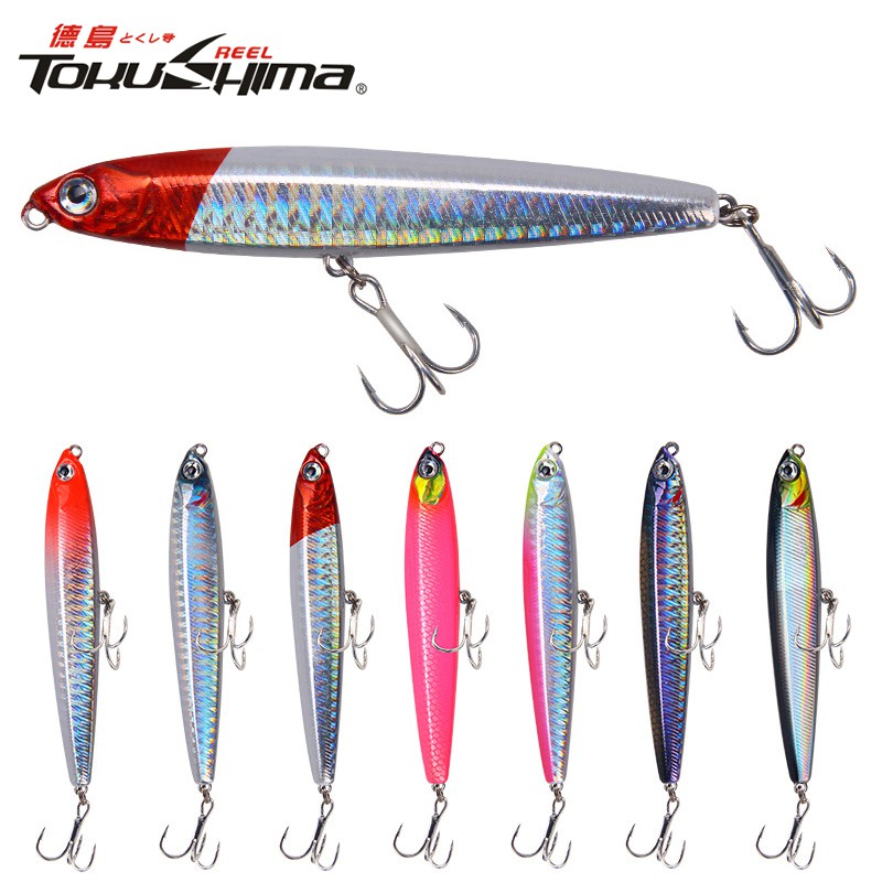เหยื่อปลอม 10/14/18/24g Heavy Sinking Minnow Plastic Bait อุปกรณ์ตกปลาพร้อมตะขอสําหรับปลาช่อนและปลานิล
