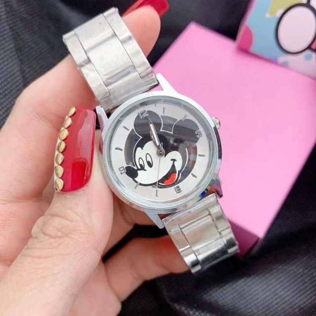Pak นาฬิกามิกกี้เมาส์ ( Mickey Mouse )  🔹️ สายแบบตัดข้อ《 แถมฟรี ‼ กล่องใส่นาฬิกา 》
