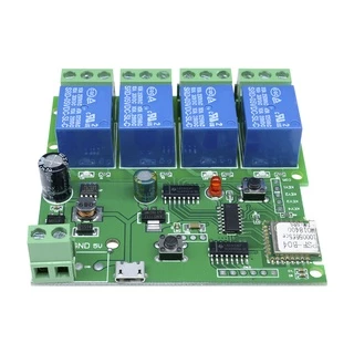 Aideepen Sonoff Ewelink โมดูลรีเลย์สวิตช์ควบคุม WiFi ไร้สาย DC 5V 7-32V 4 ช่องทาง พร้อมแอป ประตูอิเล็กทรอนิกส์อัตโนมัติ