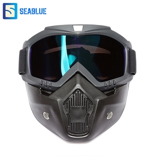 SEABLUES-MASK หน้ากากขี่กลางแจ้ง แว่นครอบตา หน้ากากมอเตอร์ไซค์ฮาร์เลย์, อุปกรณ์ Field CS แว่นตาเต็มหน้า  KT-1140