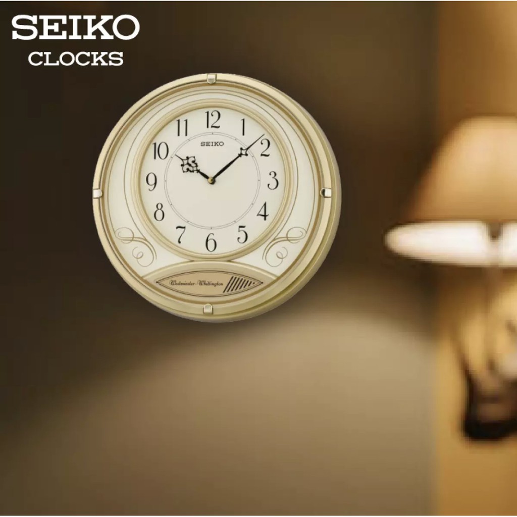 SEIKO CLOCKS นาฬิกาแขวนไชโก้ QXD213 นาฬิกาแขวน Seiko บอกเวลาเป็นเสียงดนตรี (แจ้งเตือนทุก 15 นาที ) เหมาะกับผู้นั่งสมาธิ