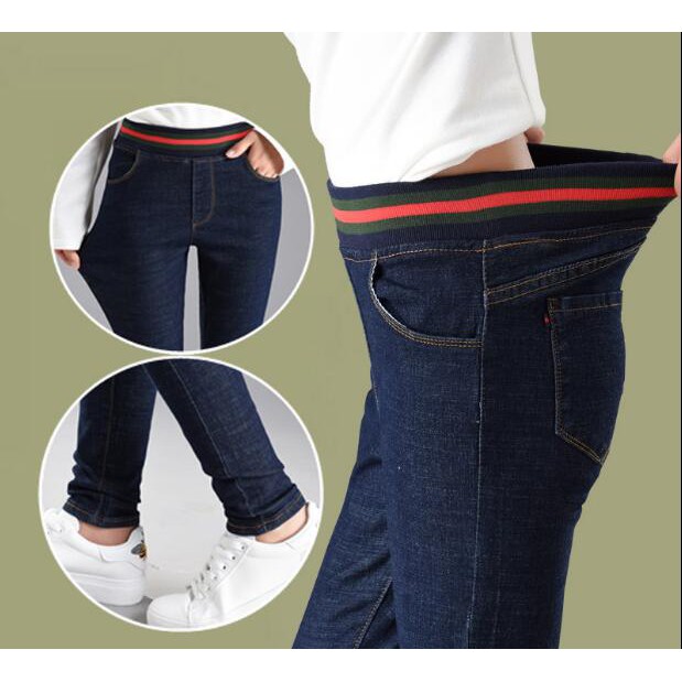Elastic jean กางเกงยีนส์🍏สไตล์เกาหลี✌️💕💕 กางเกงยีนส์