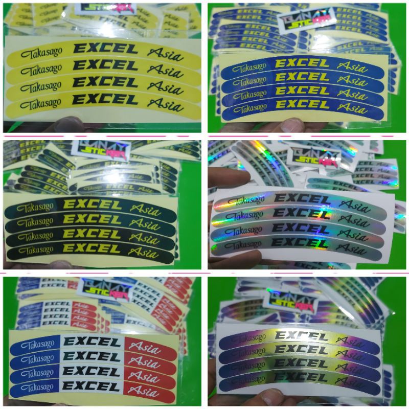 สติ๊กเกอร์ TAKASAGO EXCEL ASIA PRINT RIM