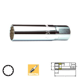 KOKEN 3305P-16 ลูกบ๊อกถอดหัวเทียน แม่เหล็ก 3/8 นิ้ว - 12 นิ้ว - 16mm. | MODERNTOOLS OFFICIAL