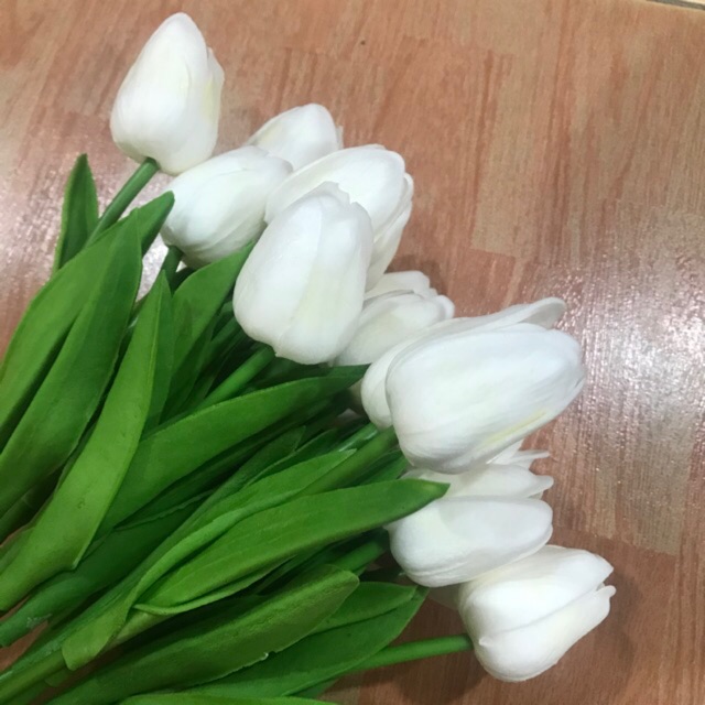 แพ็ค 12 ดอก [มีตำหนิ] ดอกทิวลิป ดอกไม้ปลอม ดอกไม้ตกแต่งบ้าน ดอกทิวลิปสีขาว  ดอกทิวลิปโชว์ก้าน Tulip Flower | Shopee Thailand