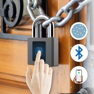 Elinksmart P9/P9BF padlock กุญแจอัจฉริยะ fingerprint lock ล็อคลายนิ้วมือ ล็อคอิเล็กทรอนิกส์ ชาร์จ USB บลูทูธ APP ปลดล็อค