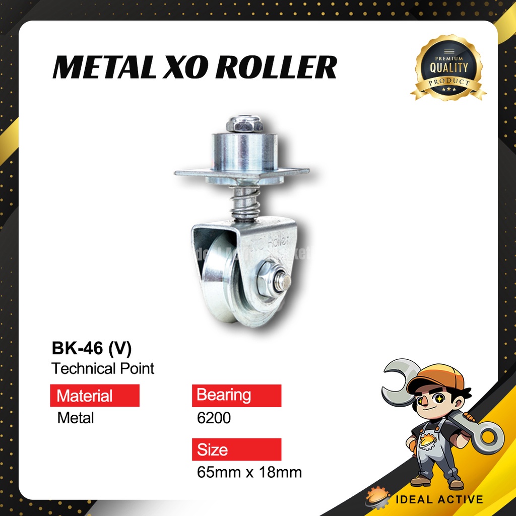 65MMX18MM(V) SWING ROLLER BRACKET BK-46(V)