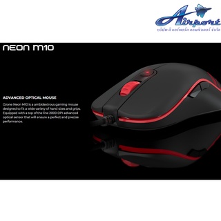 MOUSE (เมาส์) OZONE NEON M10 (BLACK-RED) SALE เม้าส์เล่นเกมส์ OZONE รุ่น NEON M10R OPTICAL PRO GAMING MOUSE 2000DPI RED