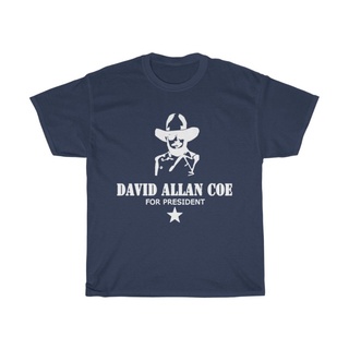 เสื้อผ้าผชเสื้อยืด พิมพ์ลาย Allan Coe For President Merle Haggard David สําหรับผู้ชายS-5XL