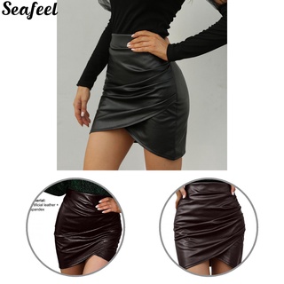 Seafeel_ กระโปรงสั้นจีบรอบเป็นมิตรกับสิ่งแวดล้อม Bodycon