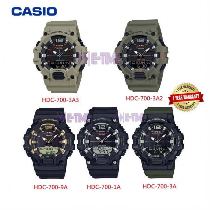Casio HDC-700 แบตเตอรี่ 10 ปี ประกันศูนย์  1 ปี(HDC-700-9Aทอง)