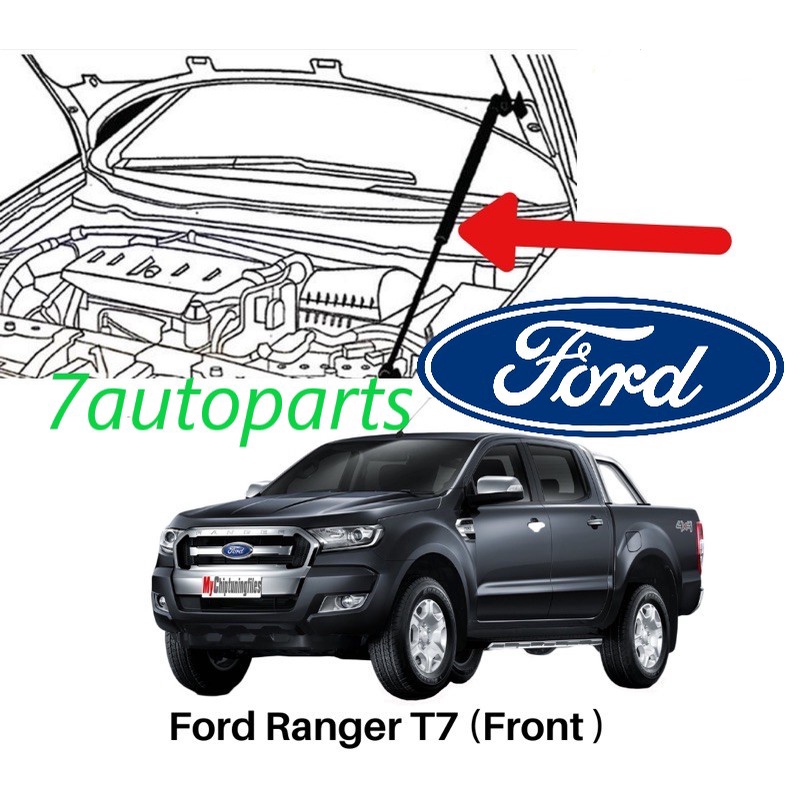 SPEC FORD RANGER T7 FRONT BONNET ABSORBER
