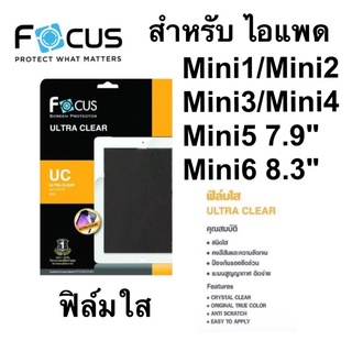 ฟิล์มใส สำหรับไอแพด    mini1/with retina display( mini2)/mini3/mini4 /mini5 / mini6 8.3" ไม่ใช่กระจก