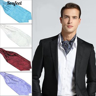 ชุดบุรุษผ้าไหมสีสันซาตินจัดงานแต่งงานเนคไท Cravat Ascot Tie