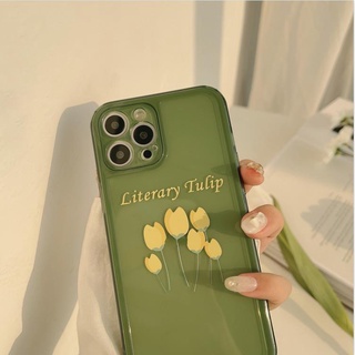 ใหม่ เคสโทรศัพท์มือถือแบบใส สีเขียว สําหรับ Iphone 12pro Max 11 X 7 8plus 11 Pro Max X Xr Xs Max 7 8 Plus Se 2020