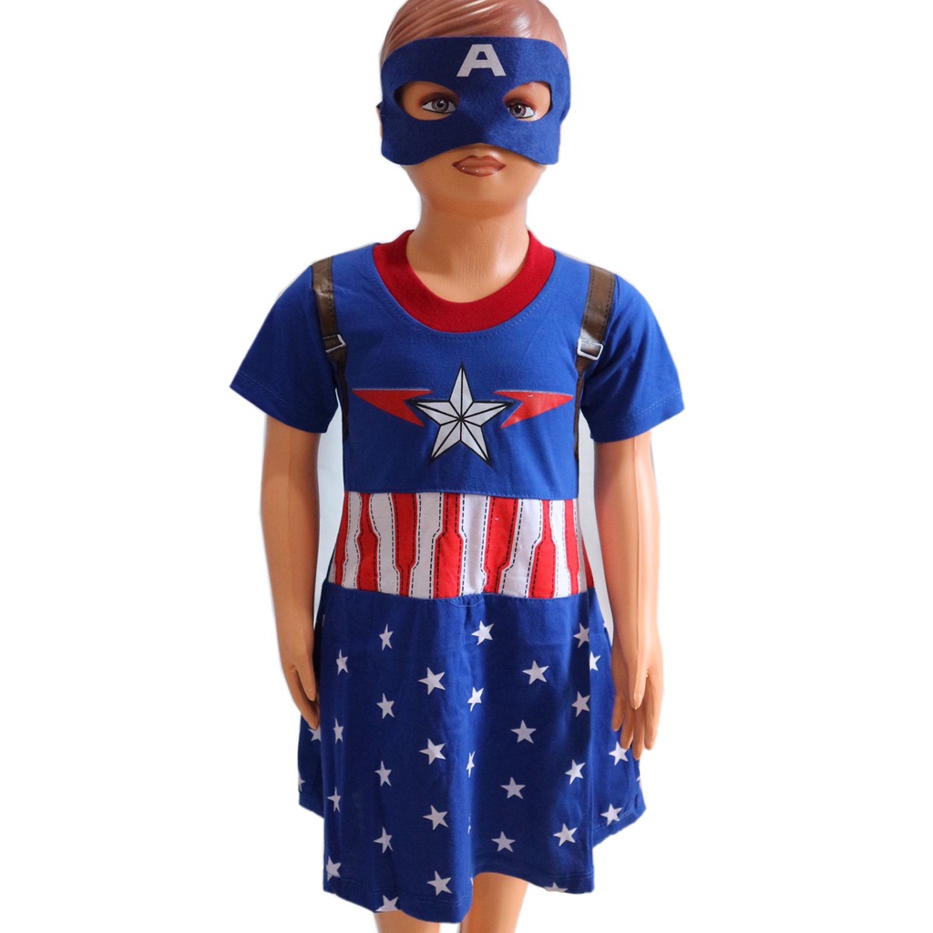 Capten GIRL ซูเปอร์ฮีโร่ DRESS/ GIRL กัปตัน/ ชุดซูเปอร์ฮีโร่ GIRL