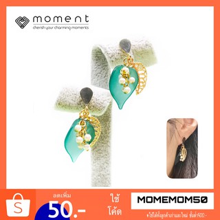 Moment ต่างหู B0007-G ก้านเงินแท้ 92.5% Nickle Free