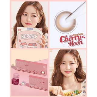 🍒Olens Cherry moon 1Day Brown(กล่อง5คู่)🌙