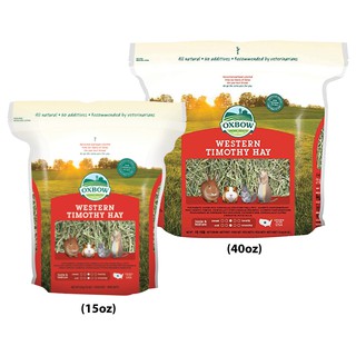 Oxbow Western Timothy Hay for Small Animals 15 Oz ,40 Oz. ออเดอร์ละ 2 ถุง !!!!