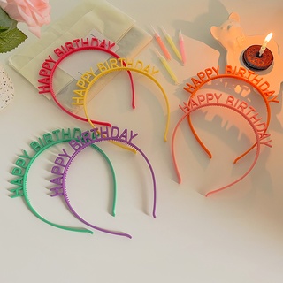 HERA️ลูกโป่งวันเกิด happy birthday ที่คาดผมวันเกิด Birthday Candles Hairband Happy Birthday Cake Candle Hat Headband