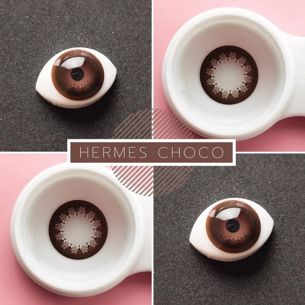💜 HERMES Choco Brown บิ๊กอาย สีช็อคโก้ สีน้ำตาล แบ๊ว ตาโต Dream Color1 Contact Lens Bigeyes คอนแทคเลนส์ สายตาสั้น