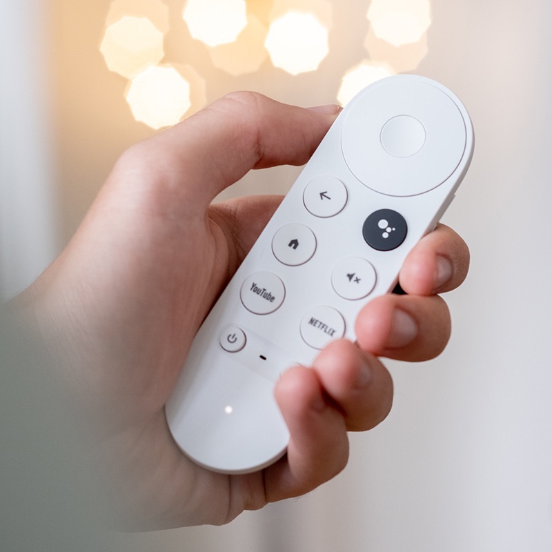 เปลี่ยนใหม่สําหรับ 2020 Google Chromecast 4K Snow G9N9N เสียงบลูทูธ Google Chromecast รีโมทคอนโทรล (