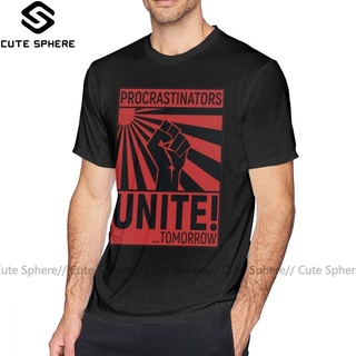 เสื้อยืดแขนสั้น ผ้าฝ้าย พิมพ์ลาย Communism Procrastination United Man 100 น่ารัก โอเวอร์ไซซ์ 76GBnkgj70สามารถปรับแต่งได้