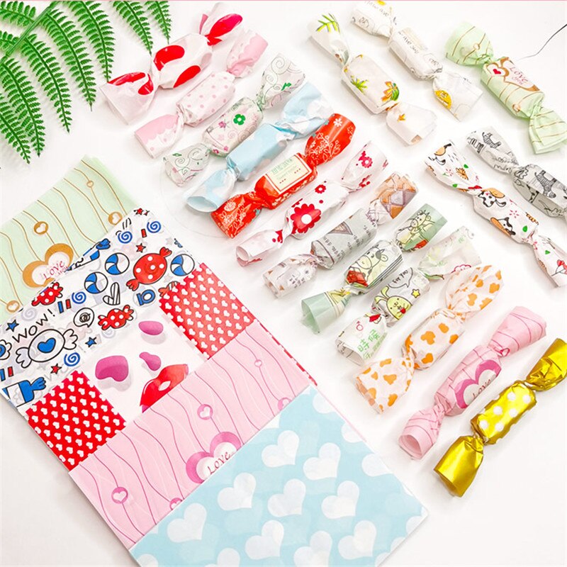 100 ชิ้น/ล็อต DIY Handmade หนา Xmas Party Nougat Candy บรรจุภัณฑ์น้ํามันกระดาษนม Candy Taffy Wrapper