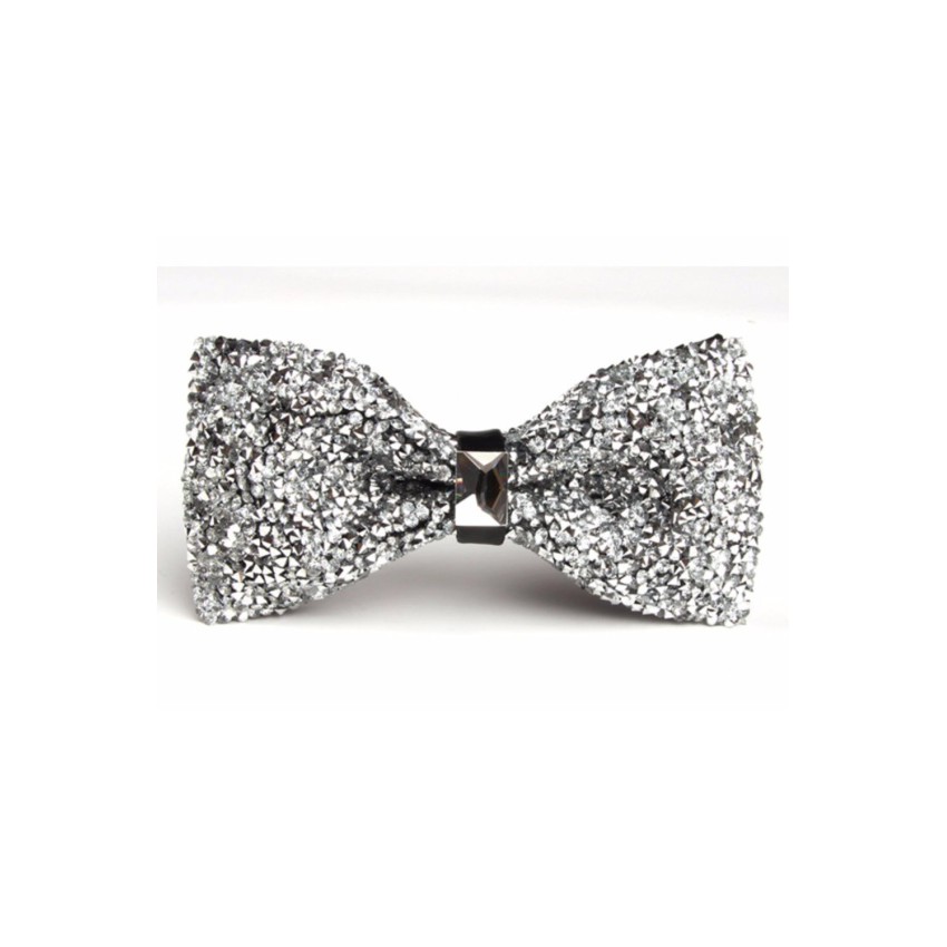 หูกระต่าย สีเงิน Gold Bowtie with jewellry handcraft (สีเงิน)
