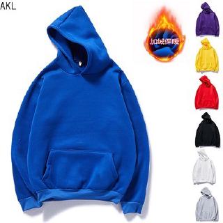 Hoodie Cotton Plain Hoodies Men &amp; Women Sweatshirt Couplewear 6 Colors Plus Size