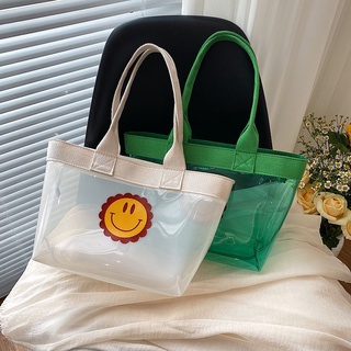 กระเป๋า Tot Smiley Face Summer Summer Fashion Fashion Murtile jelly Bag