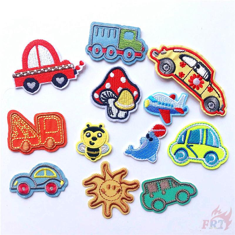 แผ่นป้ายลายการ์ตูน 12 ชิ้น DIY สำหรับตกแต่งเสื้อผ้า（☸ INS -  Kids Toys Patch ☸）