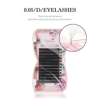 Yelix 3D Mink ขนตาปลอม Magnetic Camellia Eyelashes 0.05D ต่อขนตาออกดอก