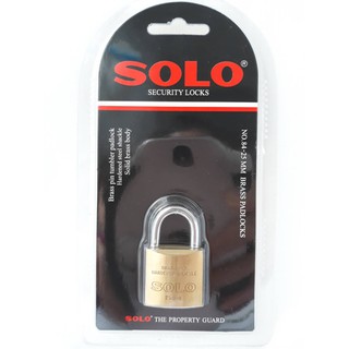 แท้ 100% กุญแจ โซโล ขนาด 20 มม. 25 มม. คอสั้น รุ่น 84 กุญแจ SOLO No.84-20 MM / 84-25 MM Brass pin tumbler padlock